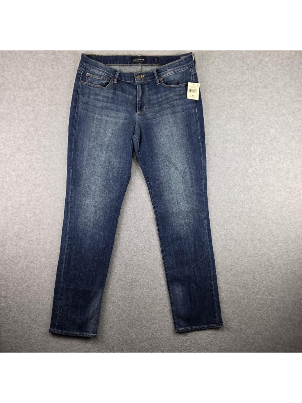 Lucky Brand Sweet Straight Jeans Womens 12 31 Blue Medium Wash Stretch Denim NWT